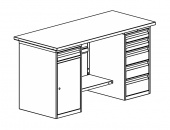 Металлический верстак ВМС 12 (1600)